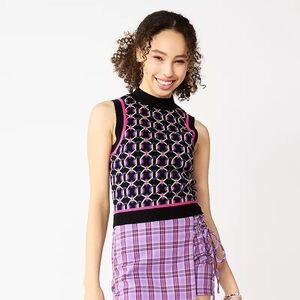 Retro Geometric Sweater Vest